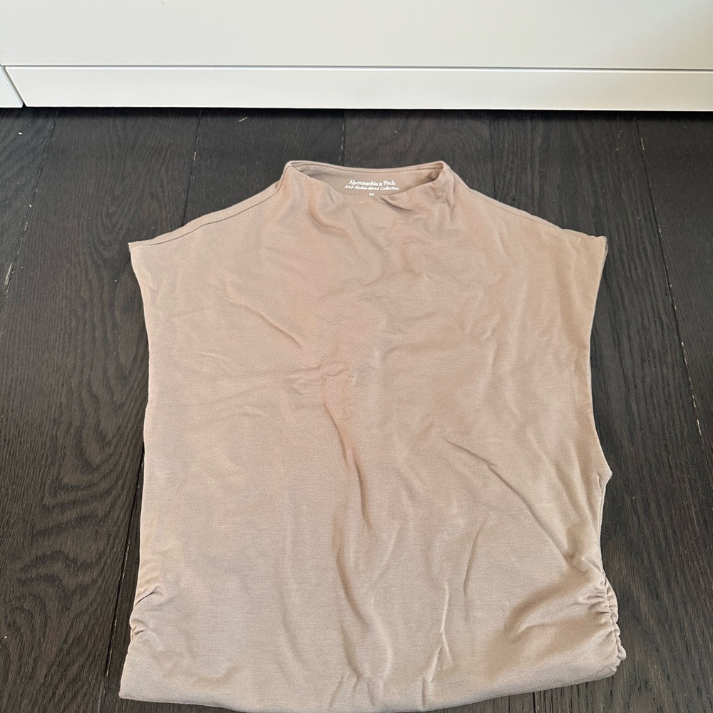 Abercrombie & Fitch Sleeveless Taupe/Beige Bodysuit